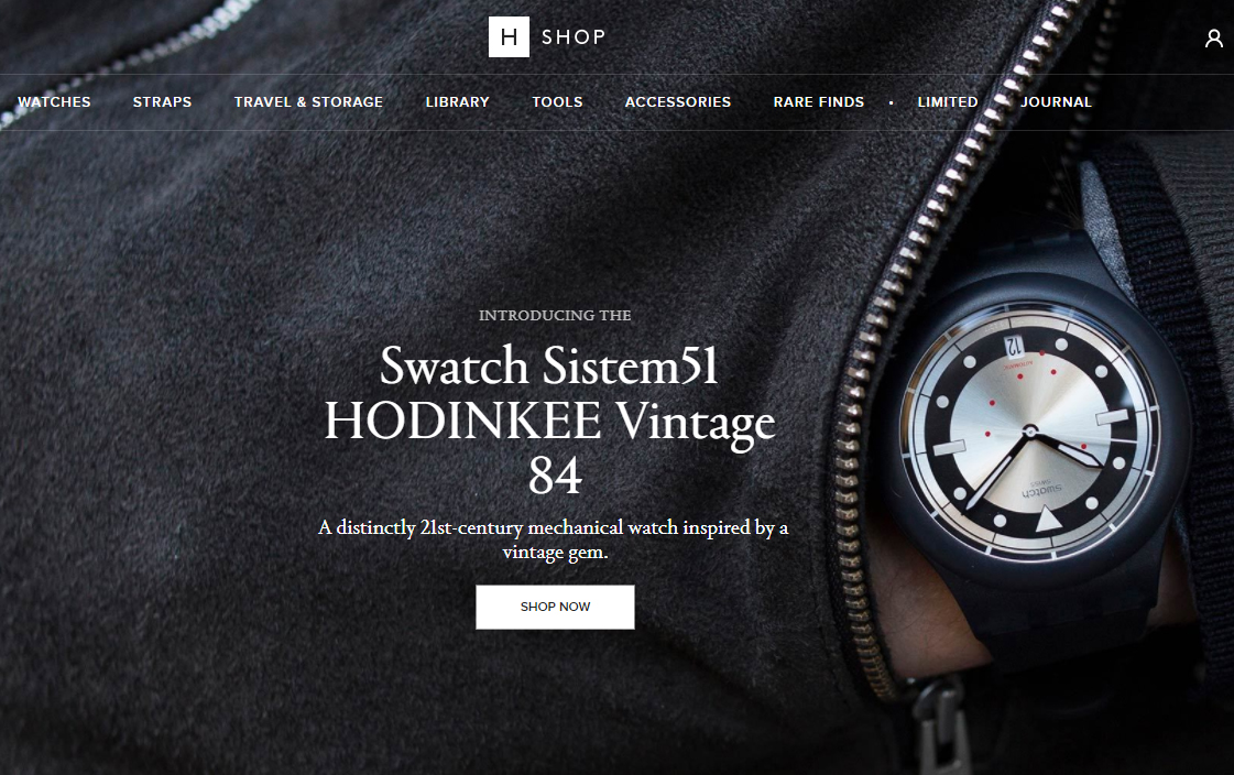 Hodinkee transition from news and reviews portal to watch shop
