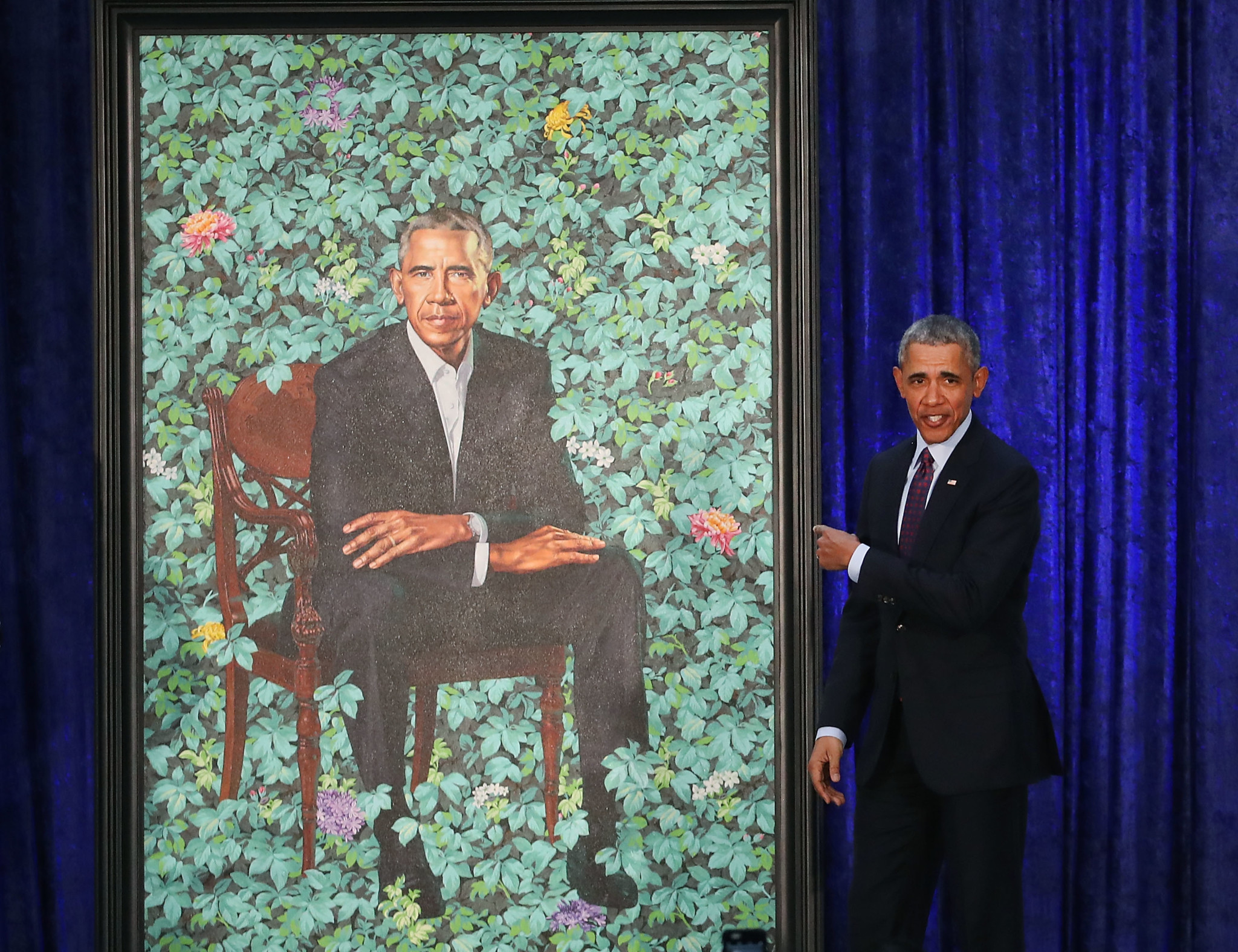 Barack And Michelle Obama Attend Portrait Unveiling At Nat'l Portrait Gallery