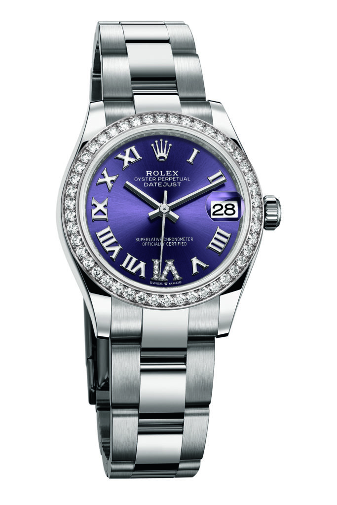 Rolex Oyster Perpetual Datejust 31 range produced in white Rolesor gold